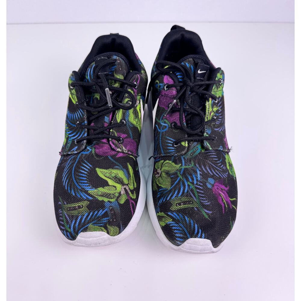 Nike Roshe Run Print “Fuchsia Flash” Tropical Sneakers Men’s 9.5/Women’s 11